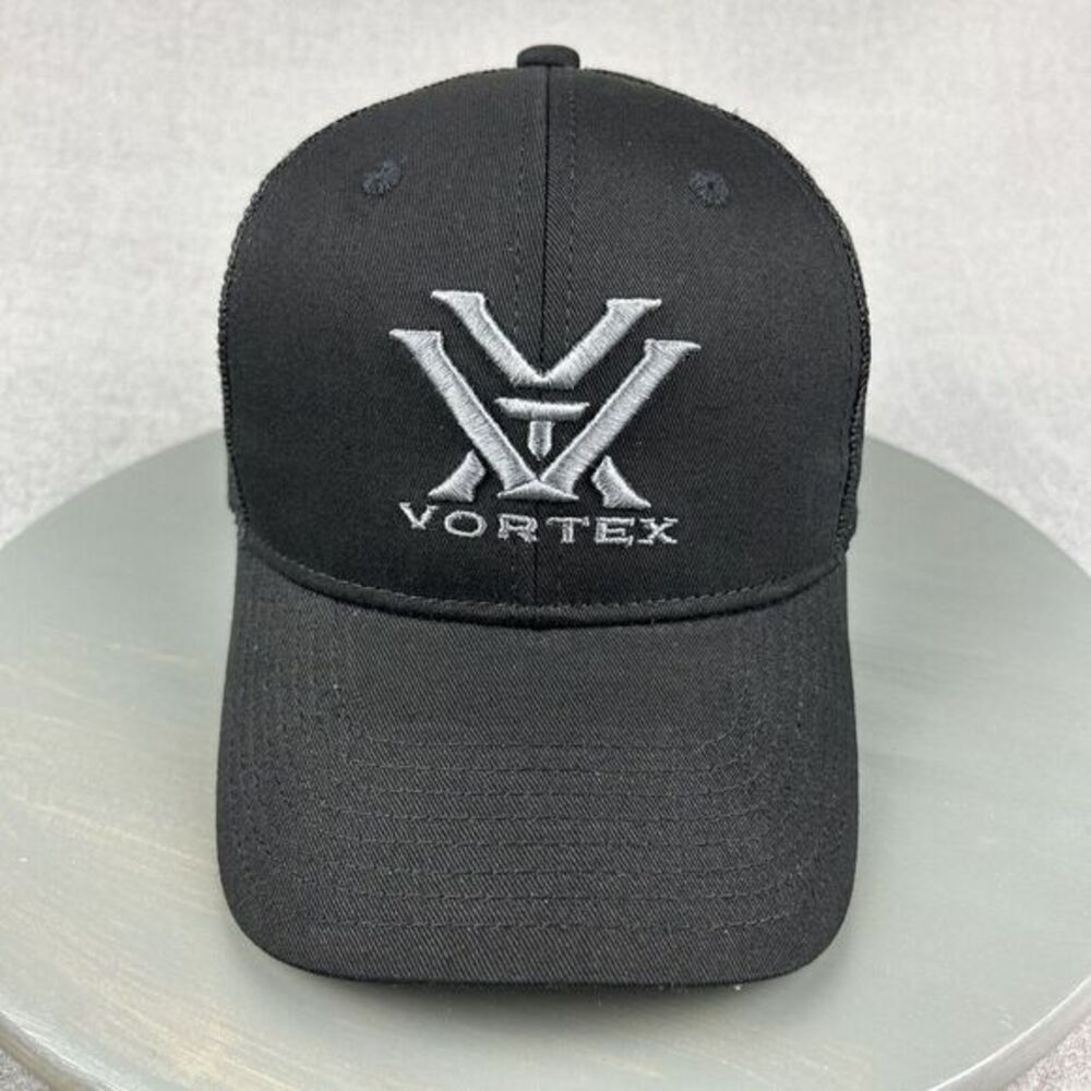 Vortex Optics Hat Black Gray Embroidered Logo Snap Back Trucker Hat Optics‎